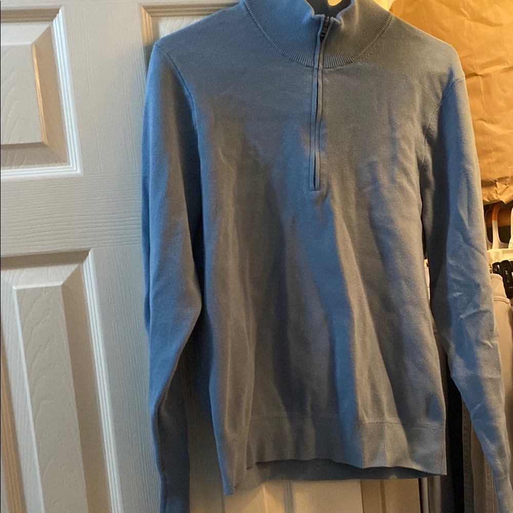 Men's Light Blue Half-Zip Sweater Uniqlo